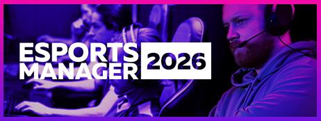 Discovery splash banner for Esports Manager 2026 Discord server