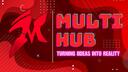 Discovery splash banner for Multi x Hub Official Discord server