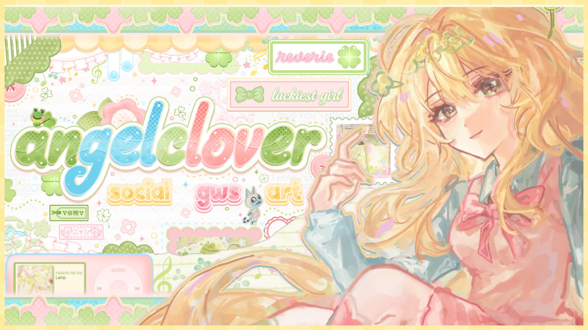 Discovery splash banner for 🍀﹐♪ angel clover ㆍ gw scl deco ㆍ$50 USD/RBX/DECO ARTCOMP Discord server