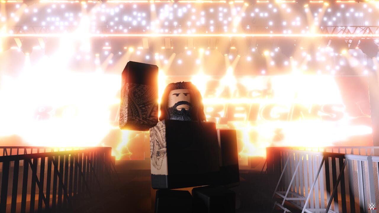 Discovery splash banner for WWE On Roblox Discord server