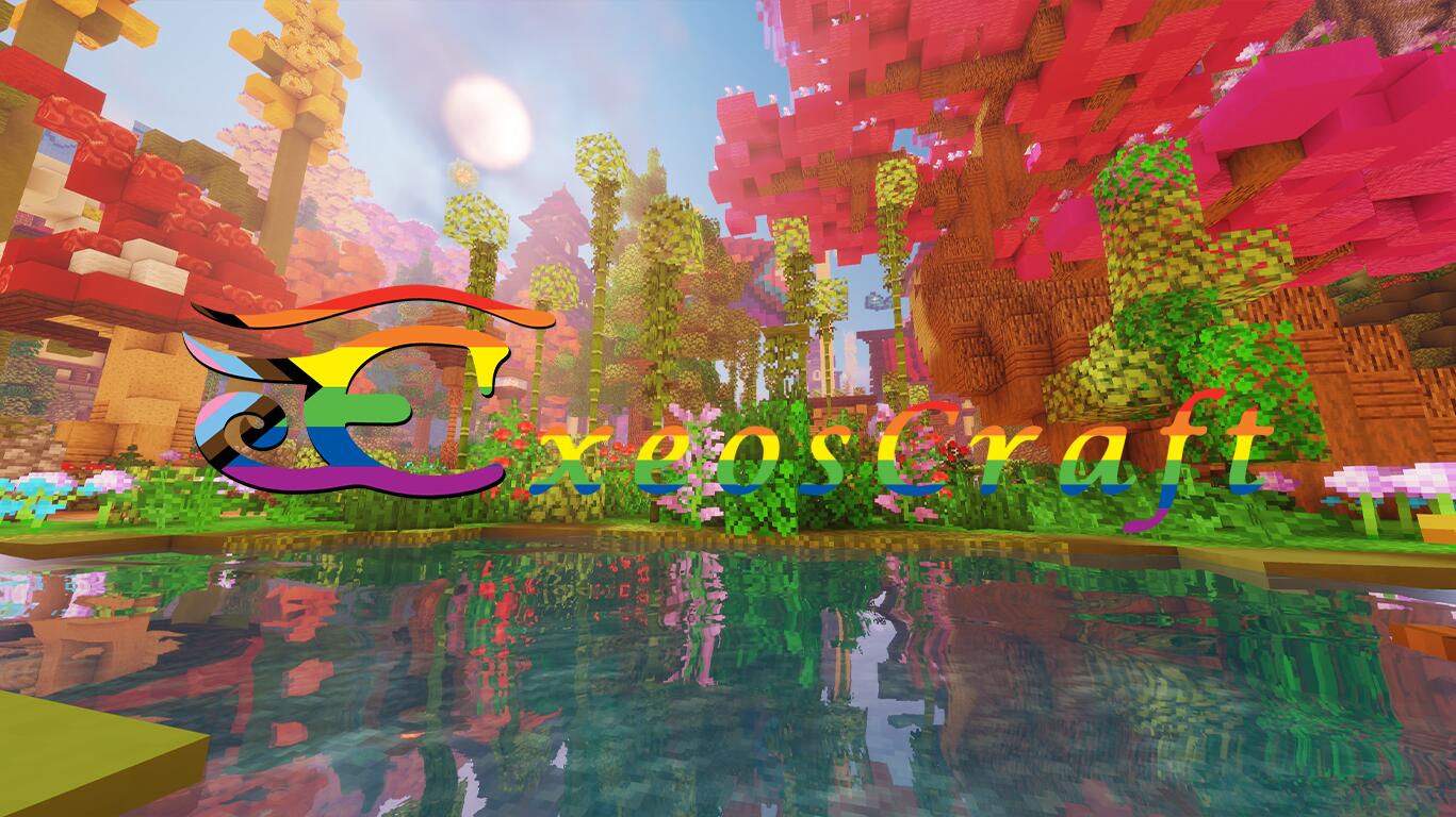 Discovery splash banner for ExeosCraft Discord server
