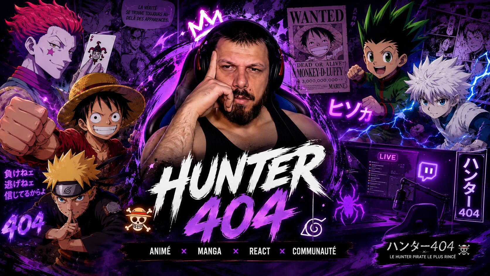 Discovery splash banner for Hunter 404 Discord server