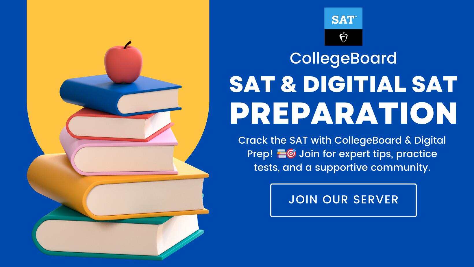 Discovery splash banner for SAT Preparation Discord server